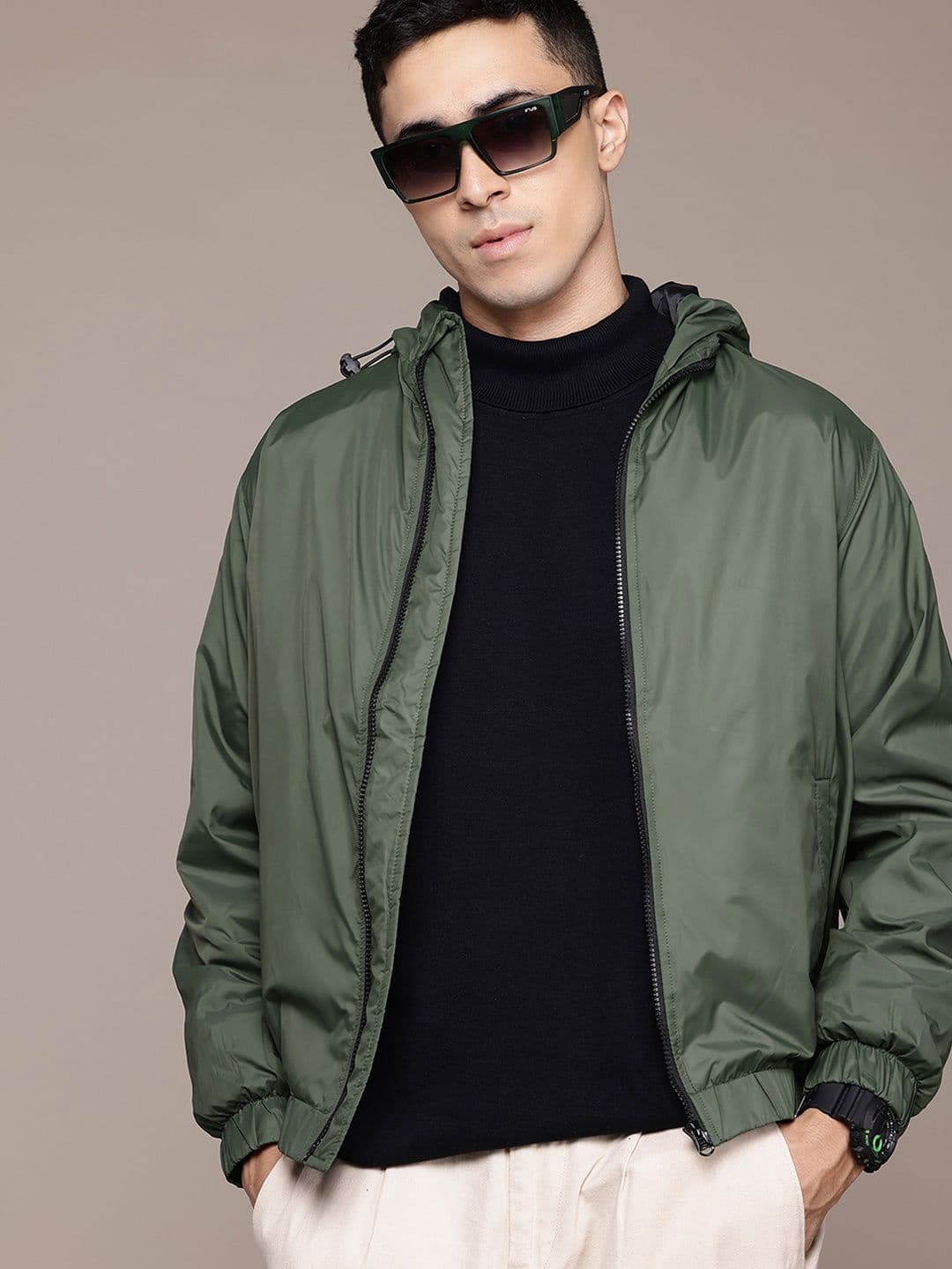 The Roadster Life Co. Hooded Bomber Jacket - view 1