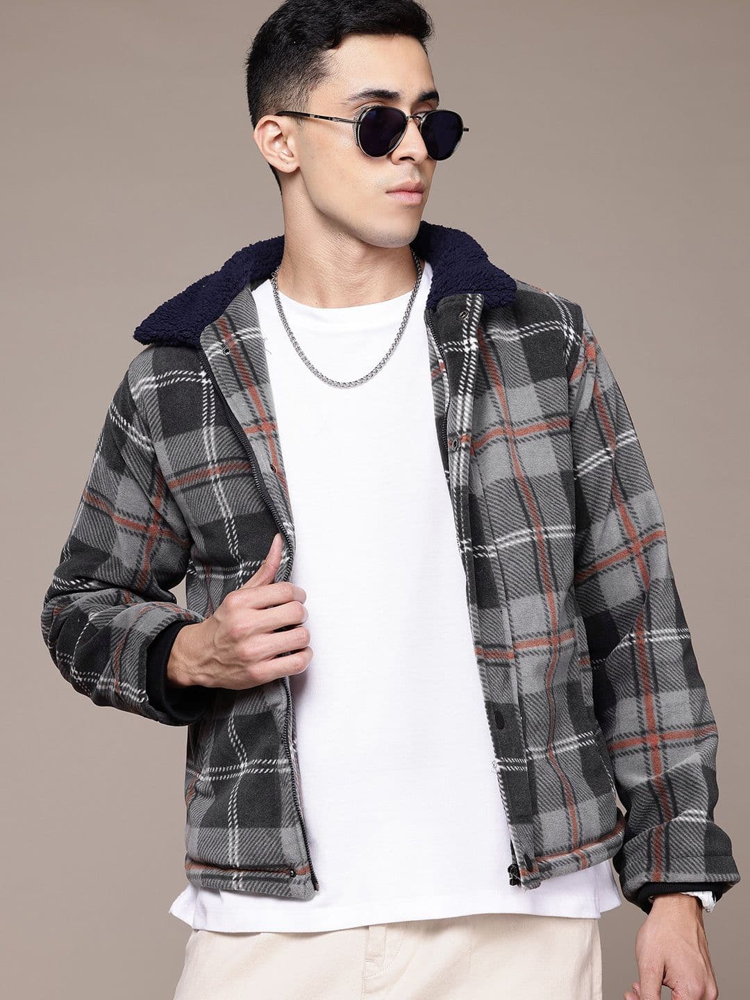The Roadster Life Co. Checked Spread Collar Tailored Jacket - view 1