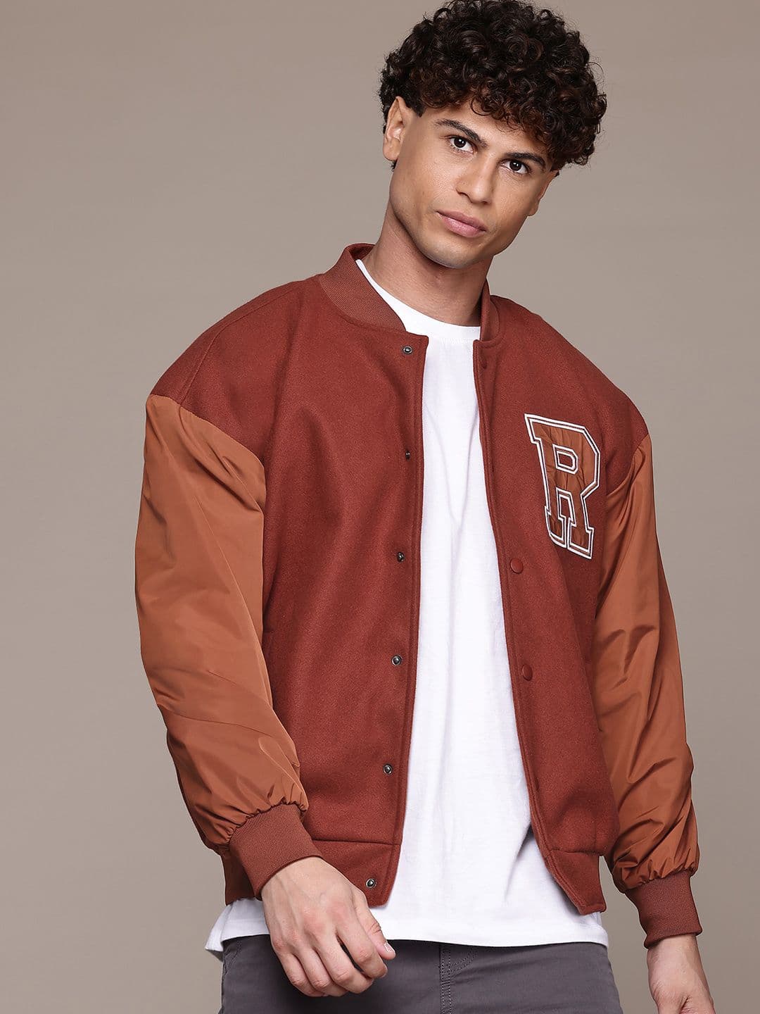 The Roadster Lifestyle Co. Applique Detailing Bomber Jacket - view 1