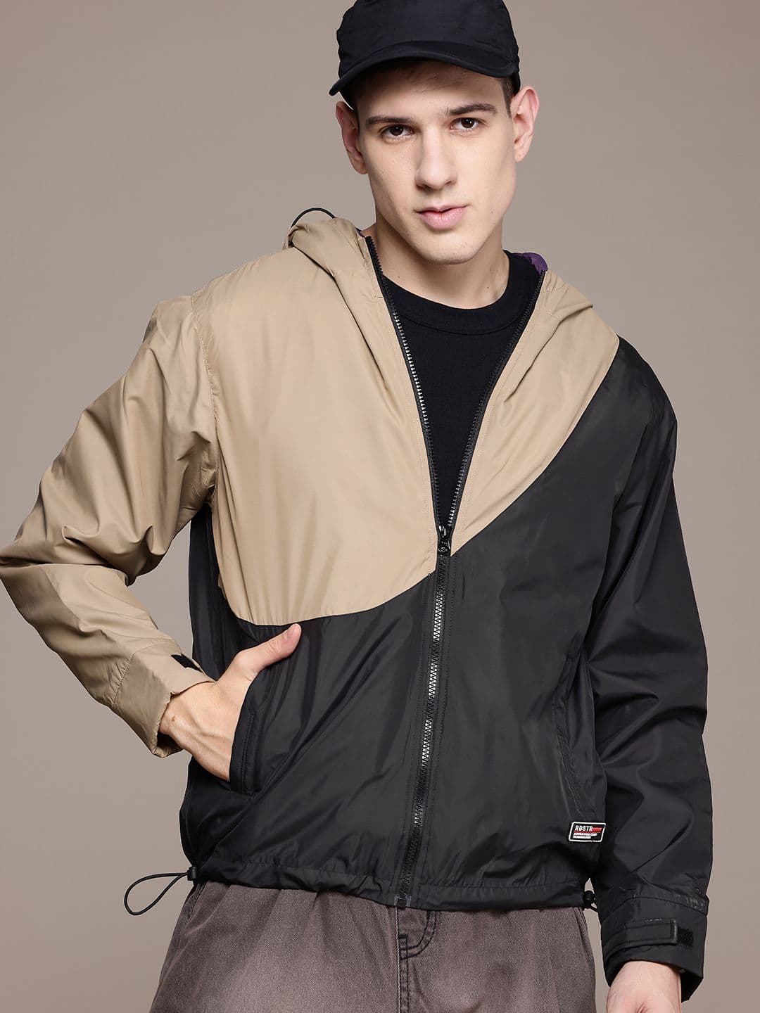 The Roadster Lifestyle Co. Colourblocked Hooded Tailored Jacket - view 1