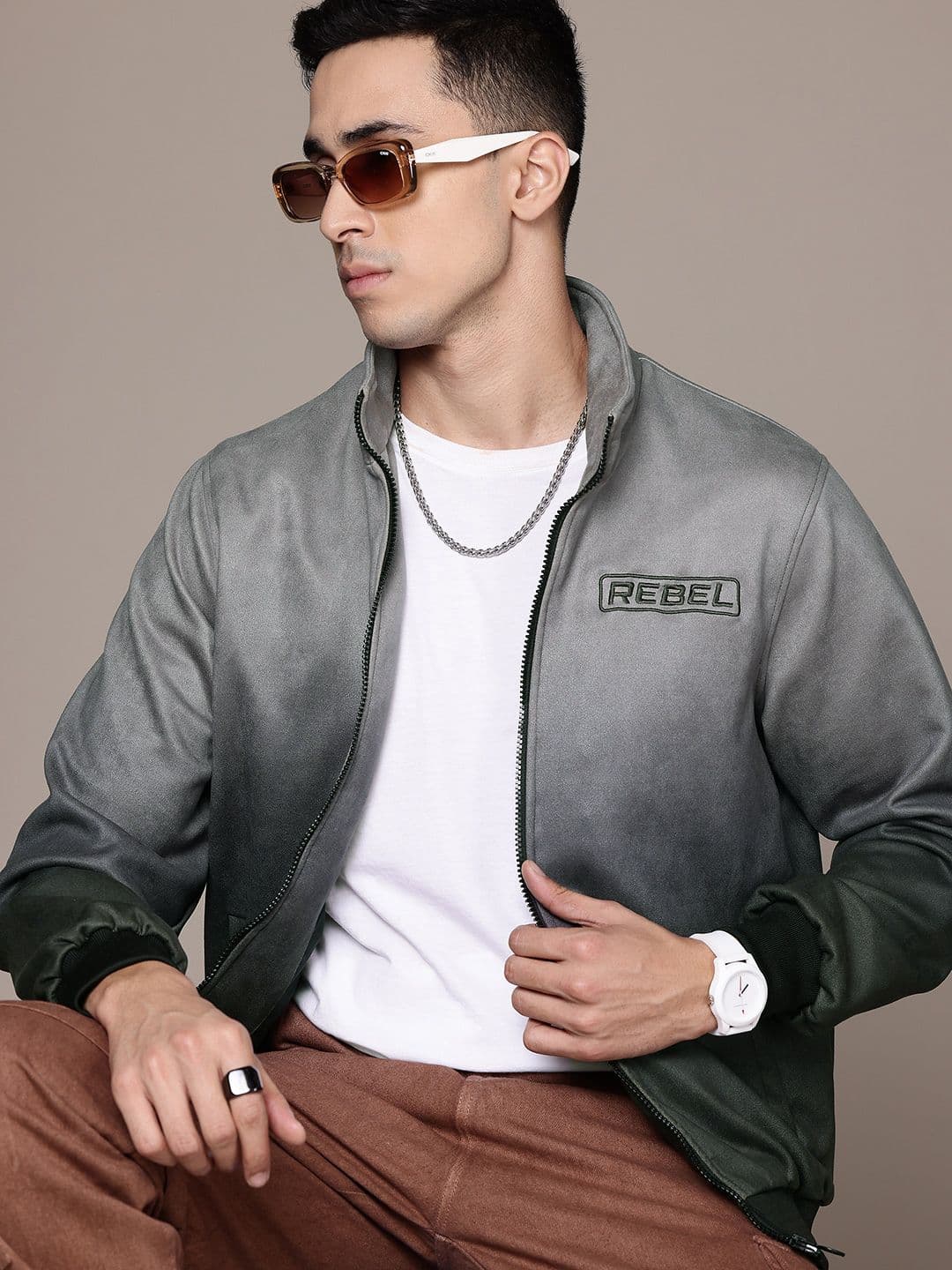 The Roadster Life Co. Stand Collar Ombre Tailored Jacket - view 1