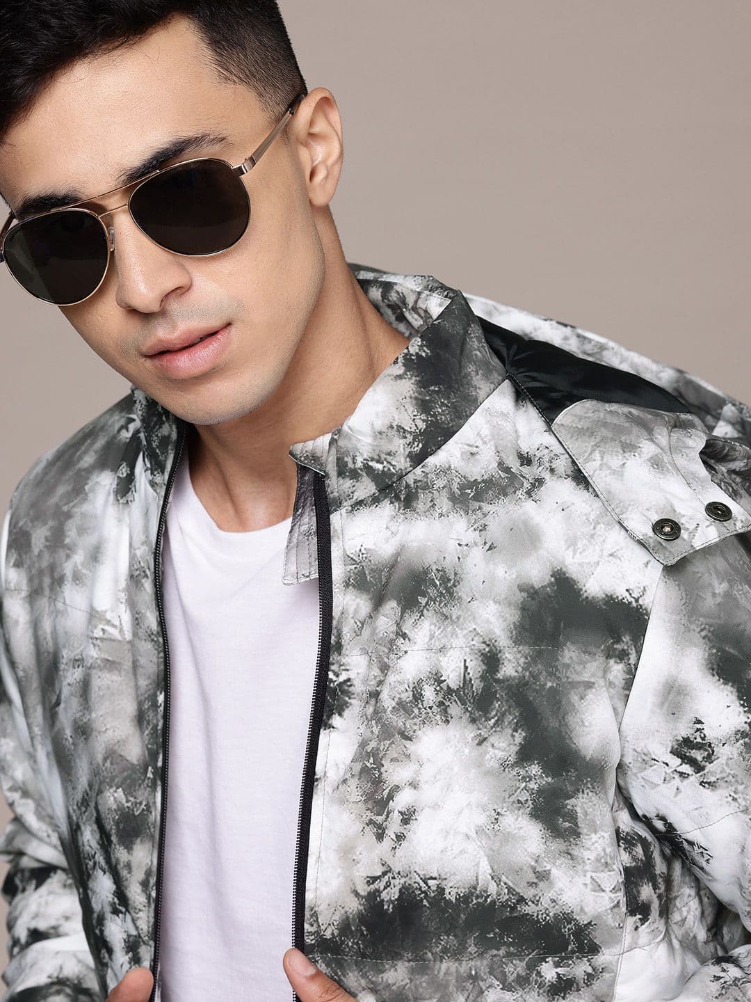 The Roadster Lifestyle Co. Printed Padded Jacket with Hood - view 1