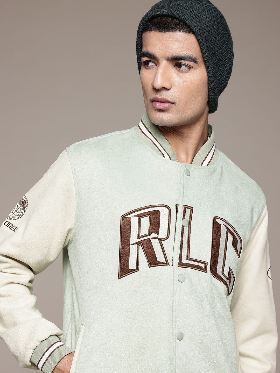 The Roadster Lifestyle Co. Embroidered Varsity Jacket - view 1