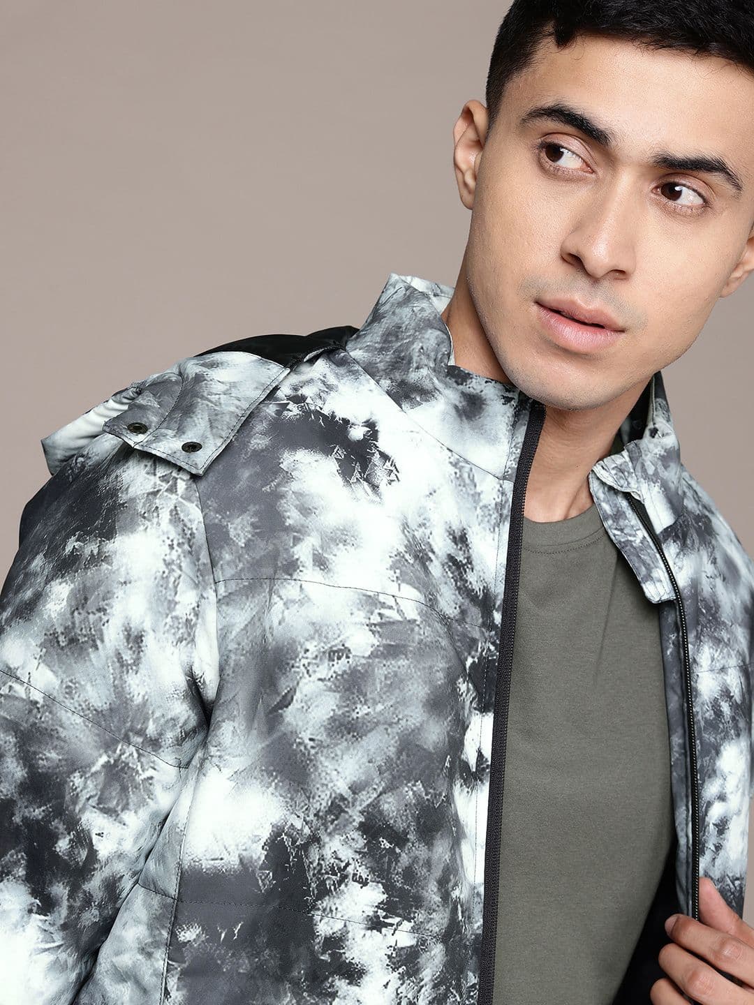 The Roadster Lifestyle Co. Abstract Printed Padded Jacket - view 1