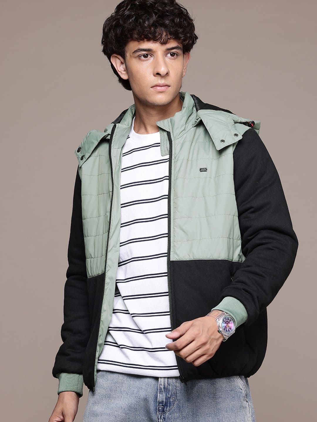 The Roadster Lifestyle Co. Men Colourblocked Padded Jacket - view 1
