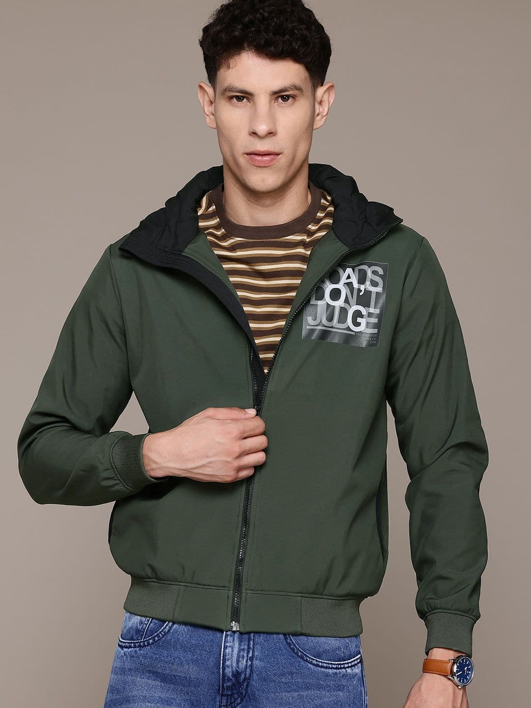 The Roadster Lifestyle Co. Hooded Bomber Jacket - view 1