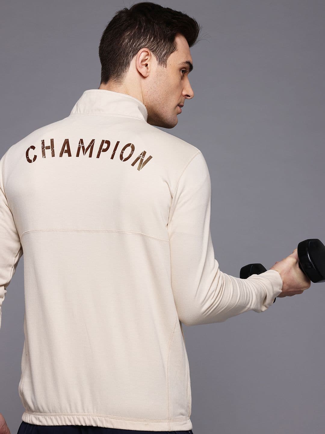 HRX by Hrithik Roshan Mock Collar Typography Printed Training Sweatshirt - view 1
