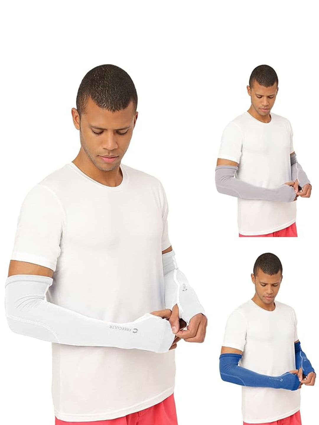 FREECULTR Unisex Set Of 3 Breathable Bamboo Cotton Antibacterial Arm Sleeves - view 1
