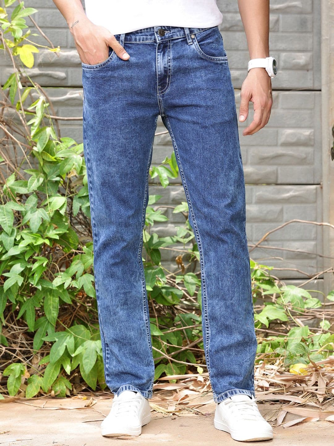 Thomas Scott Men Smart Slim Fit Clean Look Stretchable Jeans - view 1