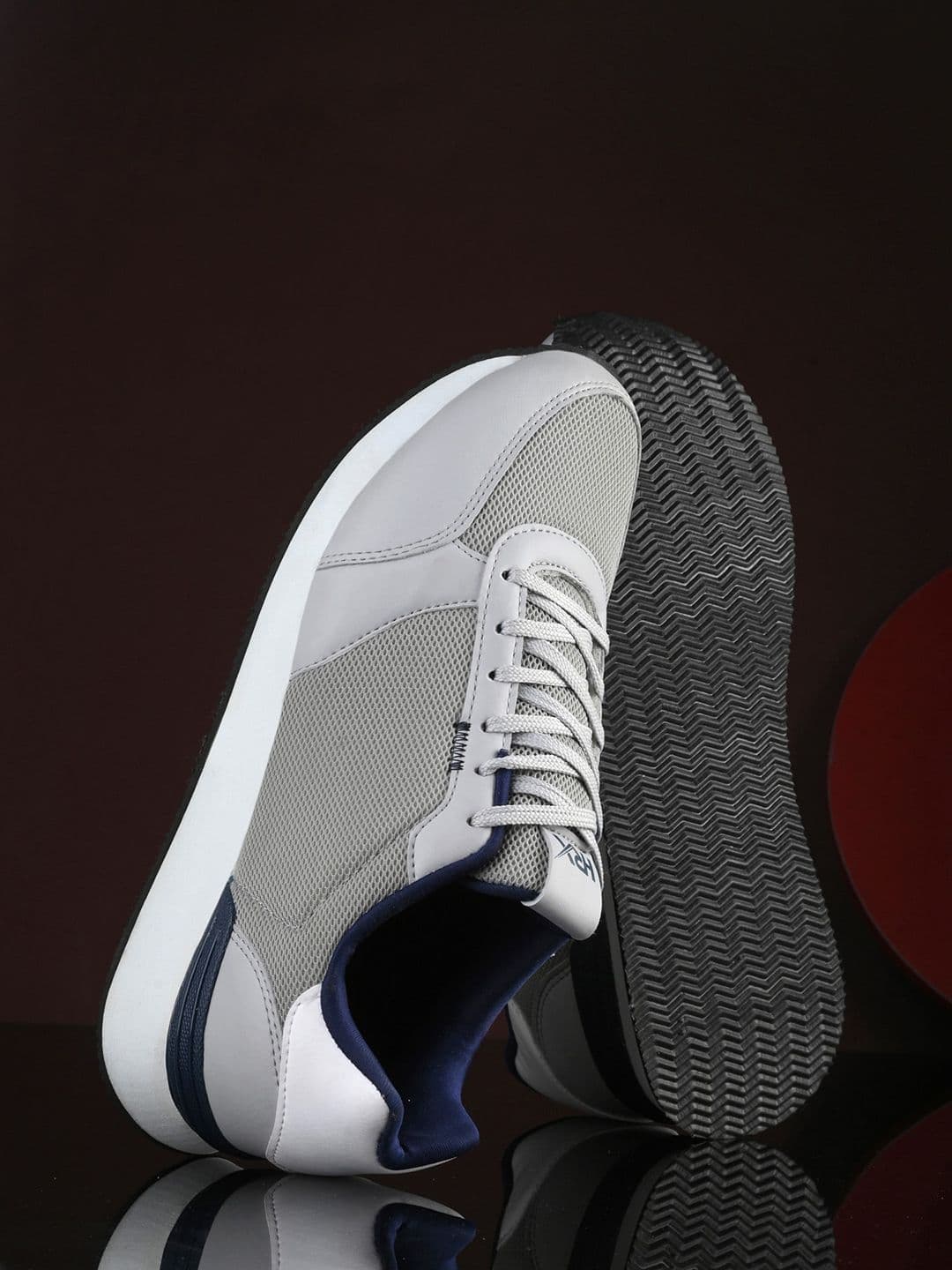 HRX by Hrithik Roshan Men Grey Round Toe Mesh Sneakers - view 1