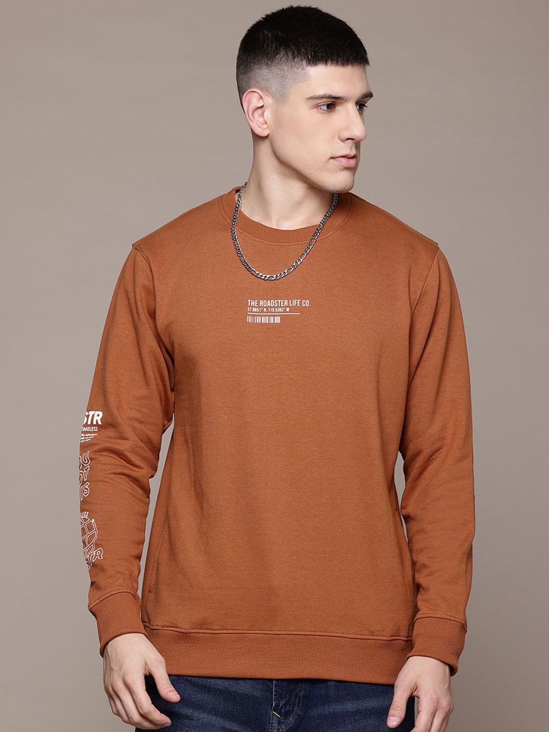 Roadster The Lifestyle Co. Typography Printed Sweatshirt - view 1