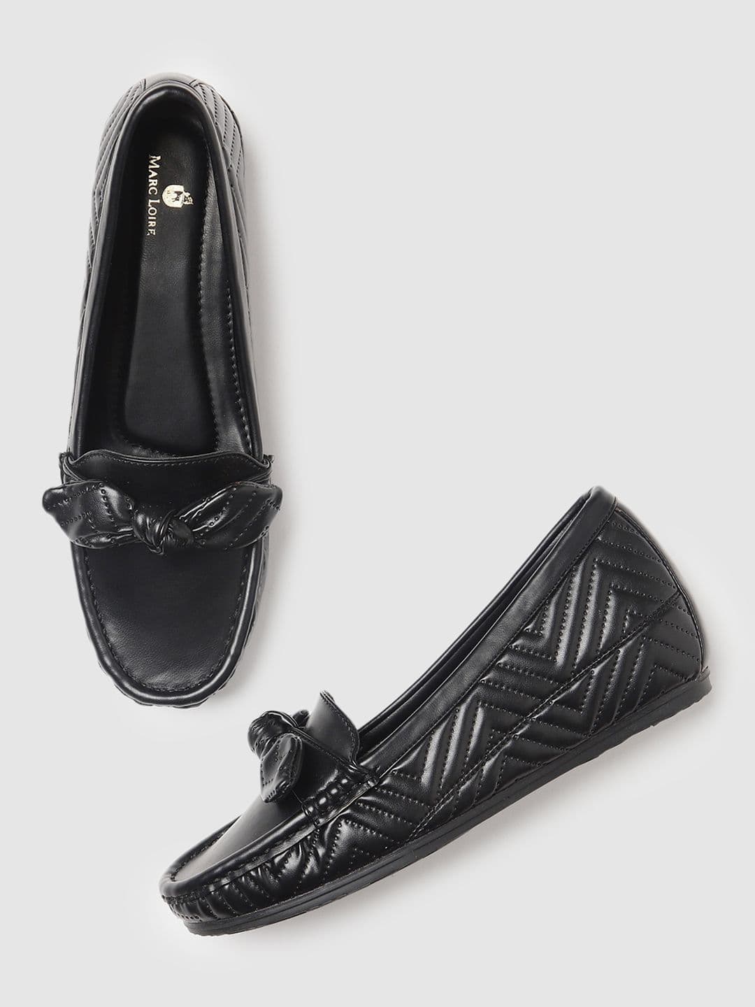 Marc Loire Women Textured Bow Detailed Loafers - view 1