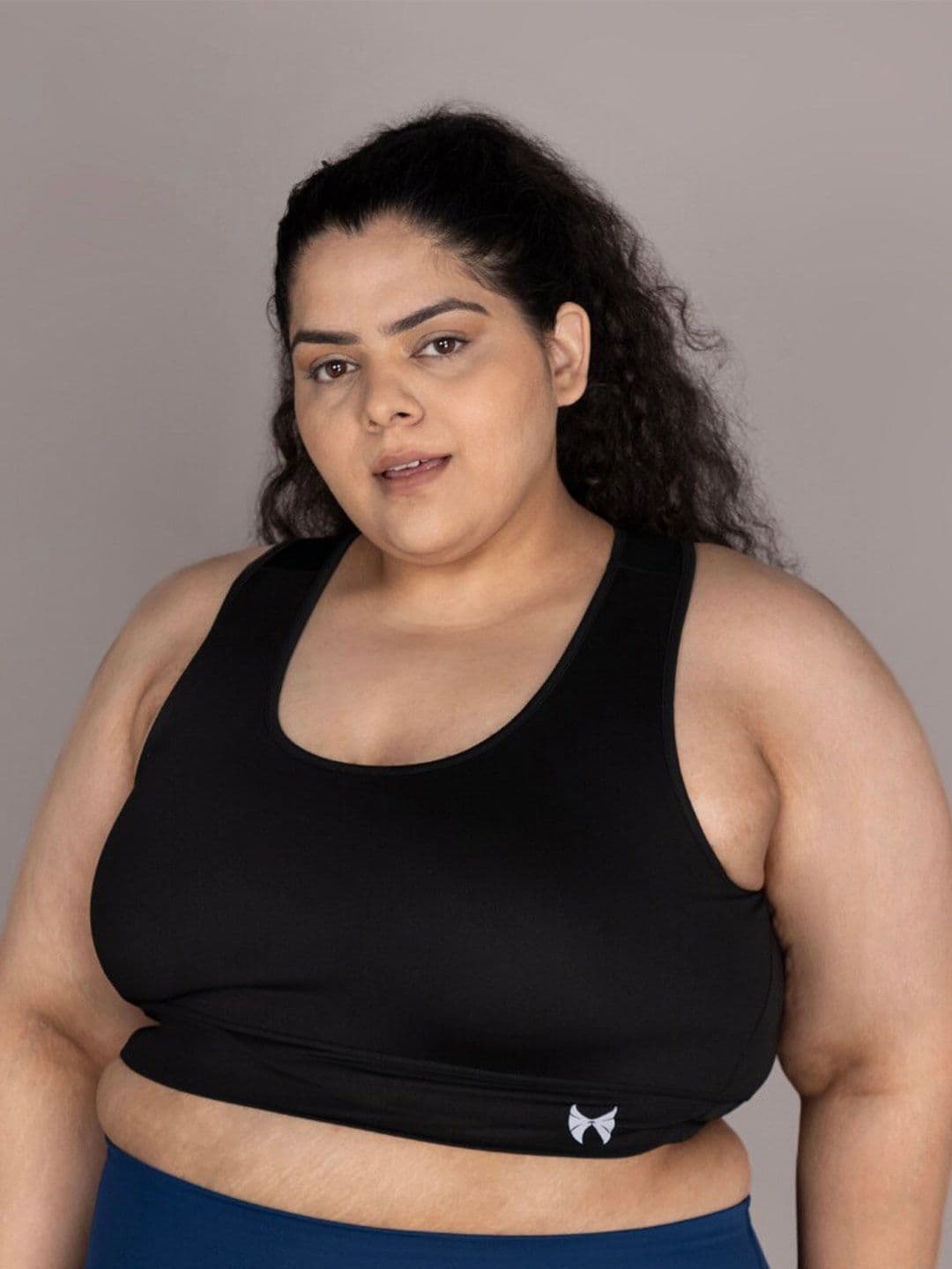 skyria Plus Size Rapid-Dry Workout Bra Full Coverage High Support Racerback - view 1