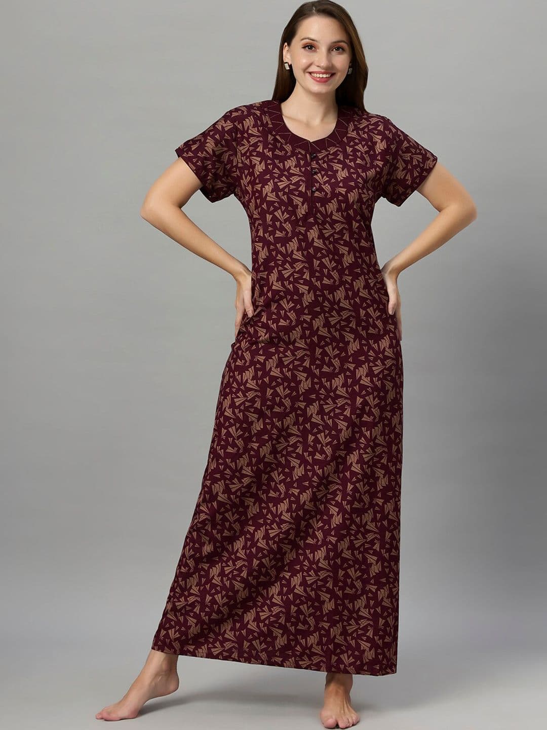 QUIRA Printed Maxi Nightdress - view 1