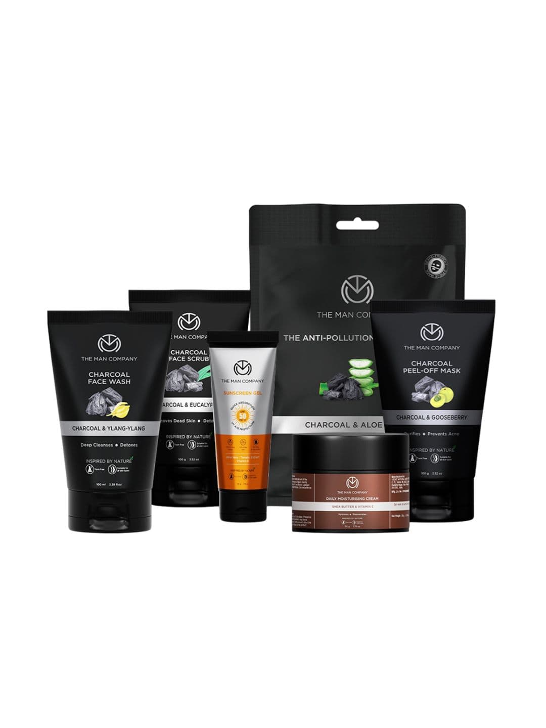 THE MAN COMPANY Charcoal Face Wash, Scrub, Sheet Mask, Peel Off, Sunscreen & Sheet Mask - view 1