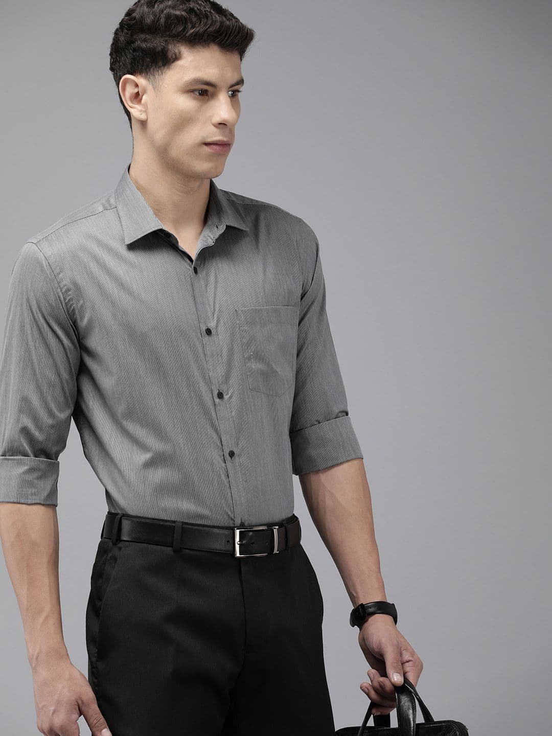 Park Avenue Self Design Slim Fit Textured Formal Shirt - view 1