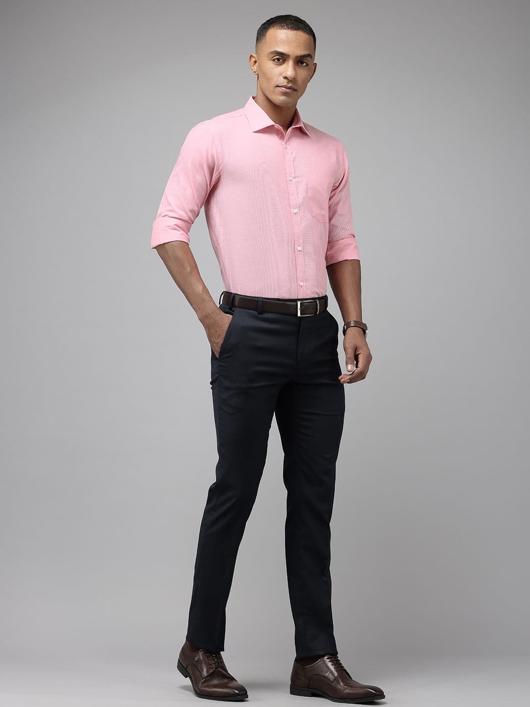 Park Avenue Slim Fit Self Design Opaque Formal Shirt - view 1