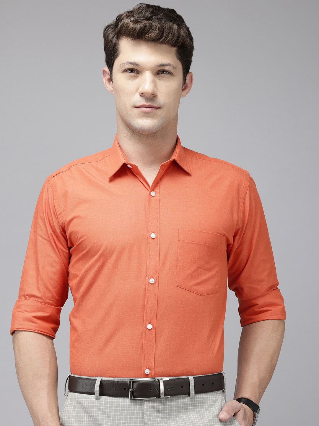 Park Avenue Pure Cotton Slim Fit Formal Shirt - view 1