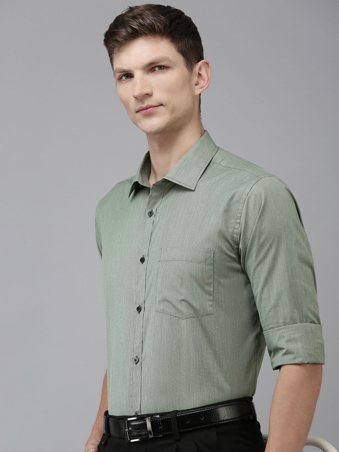 Park Avenue Slim Fit Self Striped Formal Shirt - view 1
