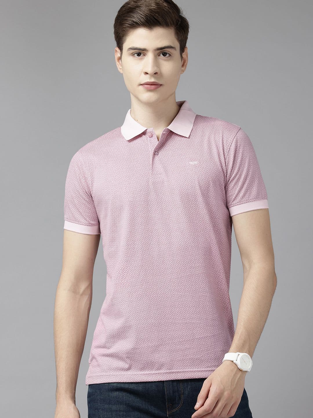 Park Avenue Printed Polo Collar T-shirt - view 1