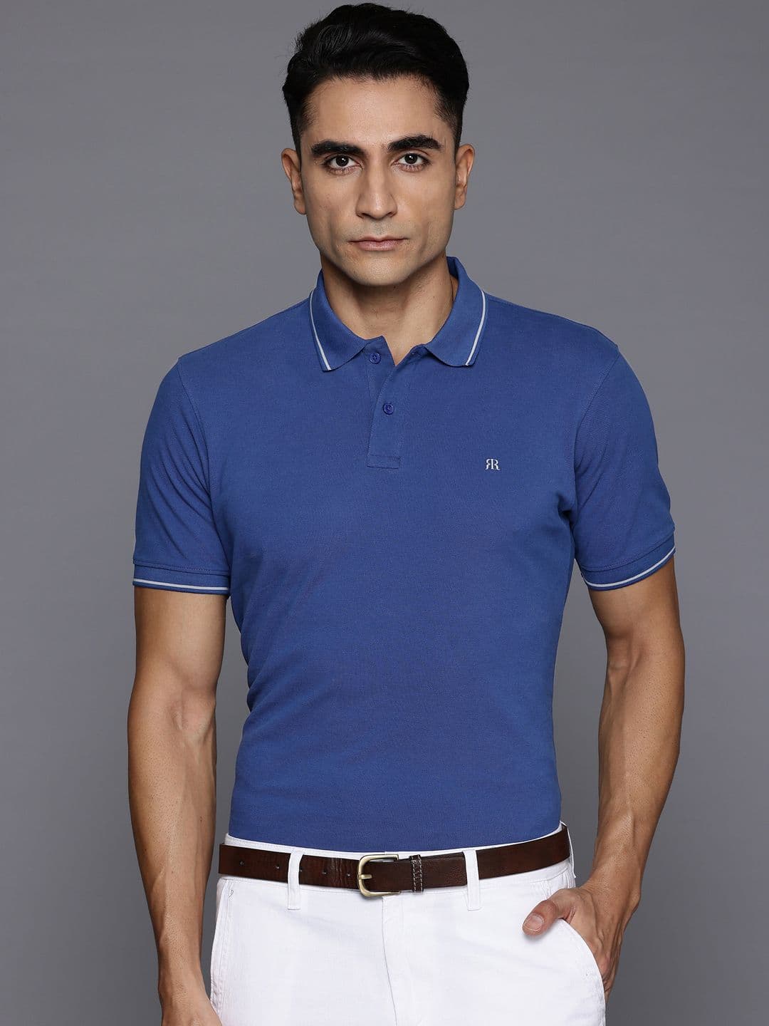 Raymond Modern Fit Pure Cotton Polo Collar T-shirt - view 1