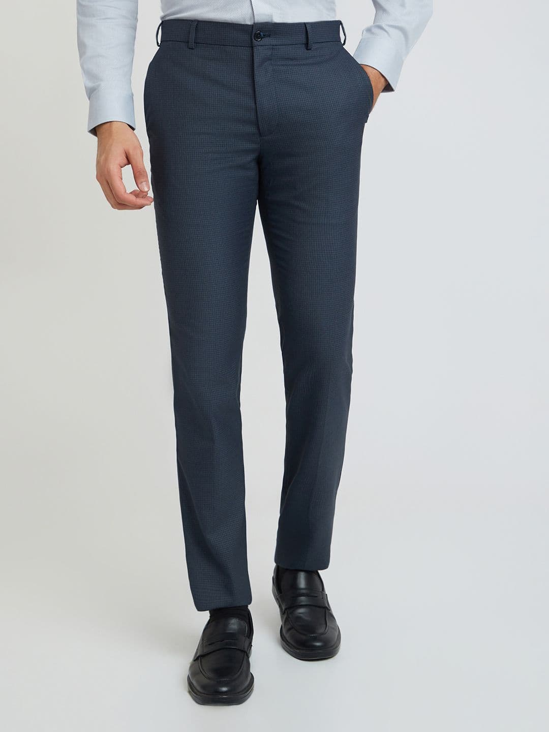 Raymond Men Checked Slim Fit Trousers - view 1