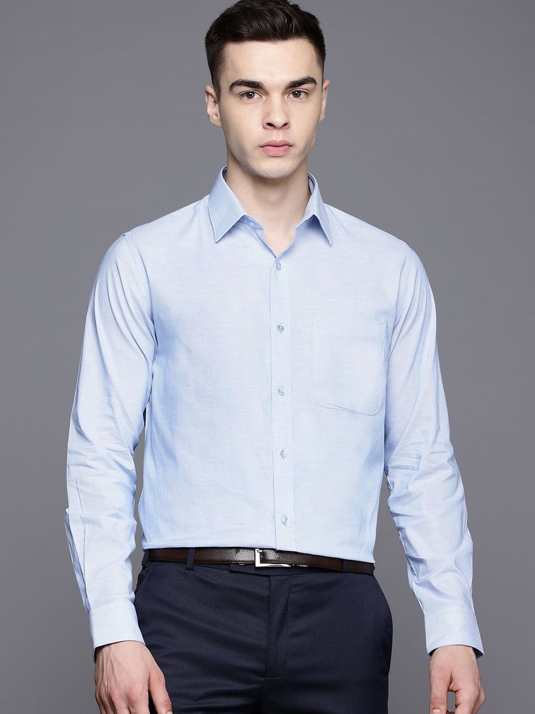 Raymond Men Slim Fit Pure Cotton Formal Shirt - view 1