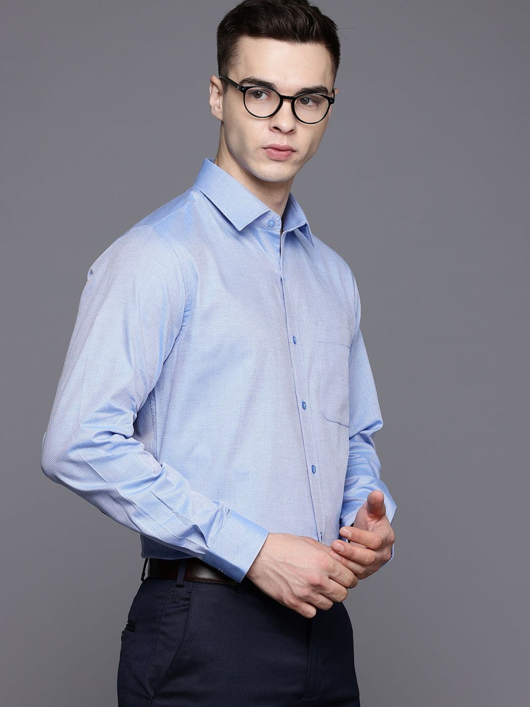Raymond Men Slim Fit Pure Cotton Formal Shirt - view 1