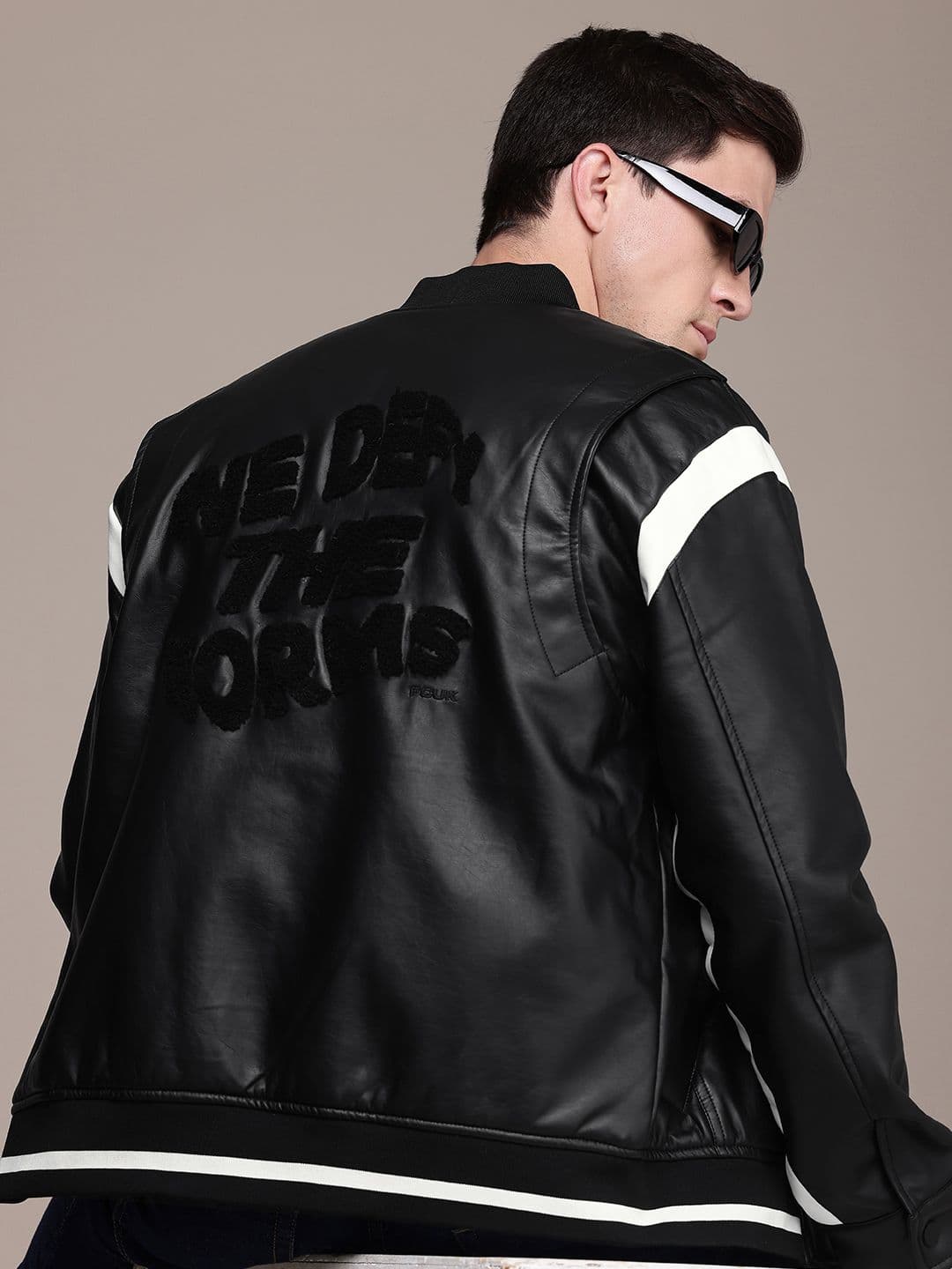 French Connection Typography Embroidered Detailed Varsity Jacket - view 1