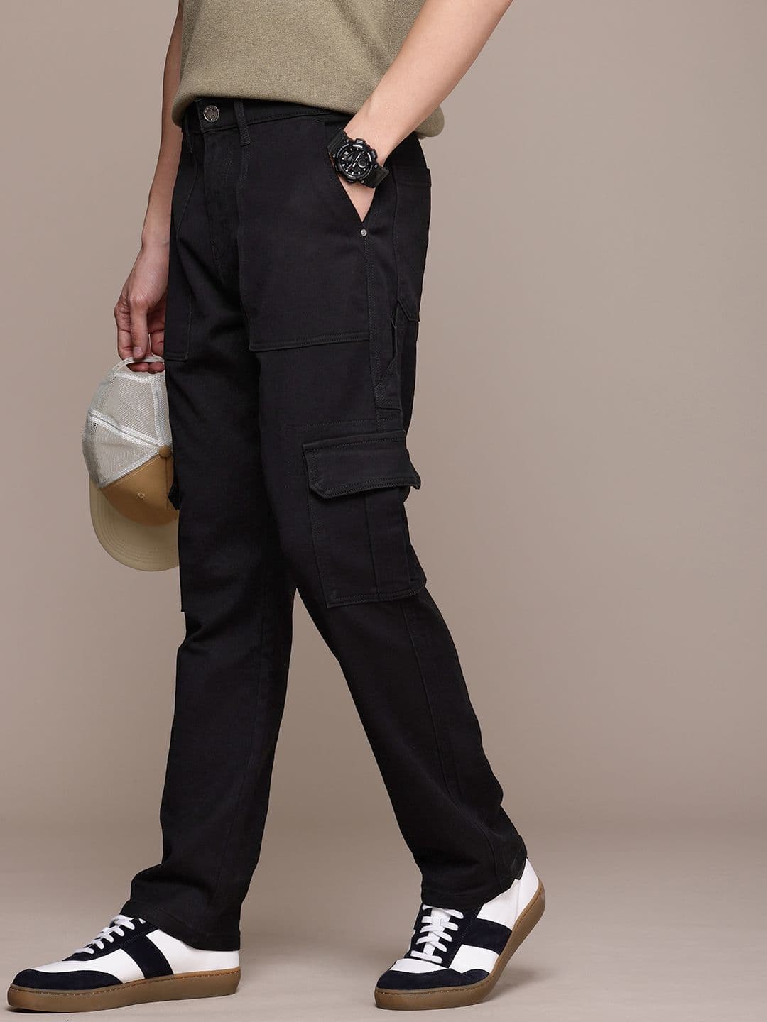 WROGN Men Stretchable Cargo Jeans - view 1