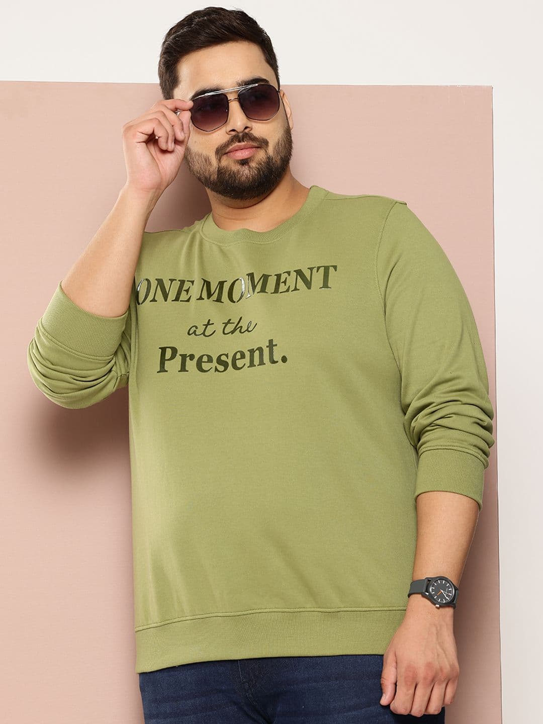 Sztori Plus Size Typography Printed Sweatshirt - view 1