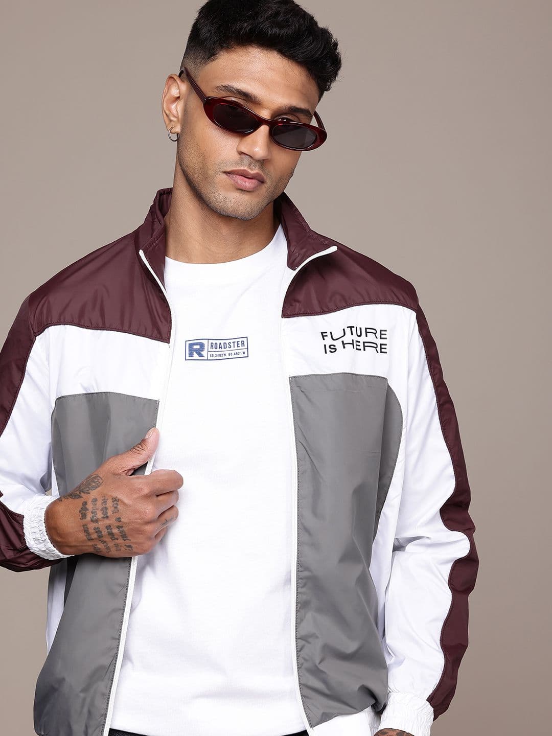 The Roadster Life Co. Colourblocked Bomber Jacket - view 1