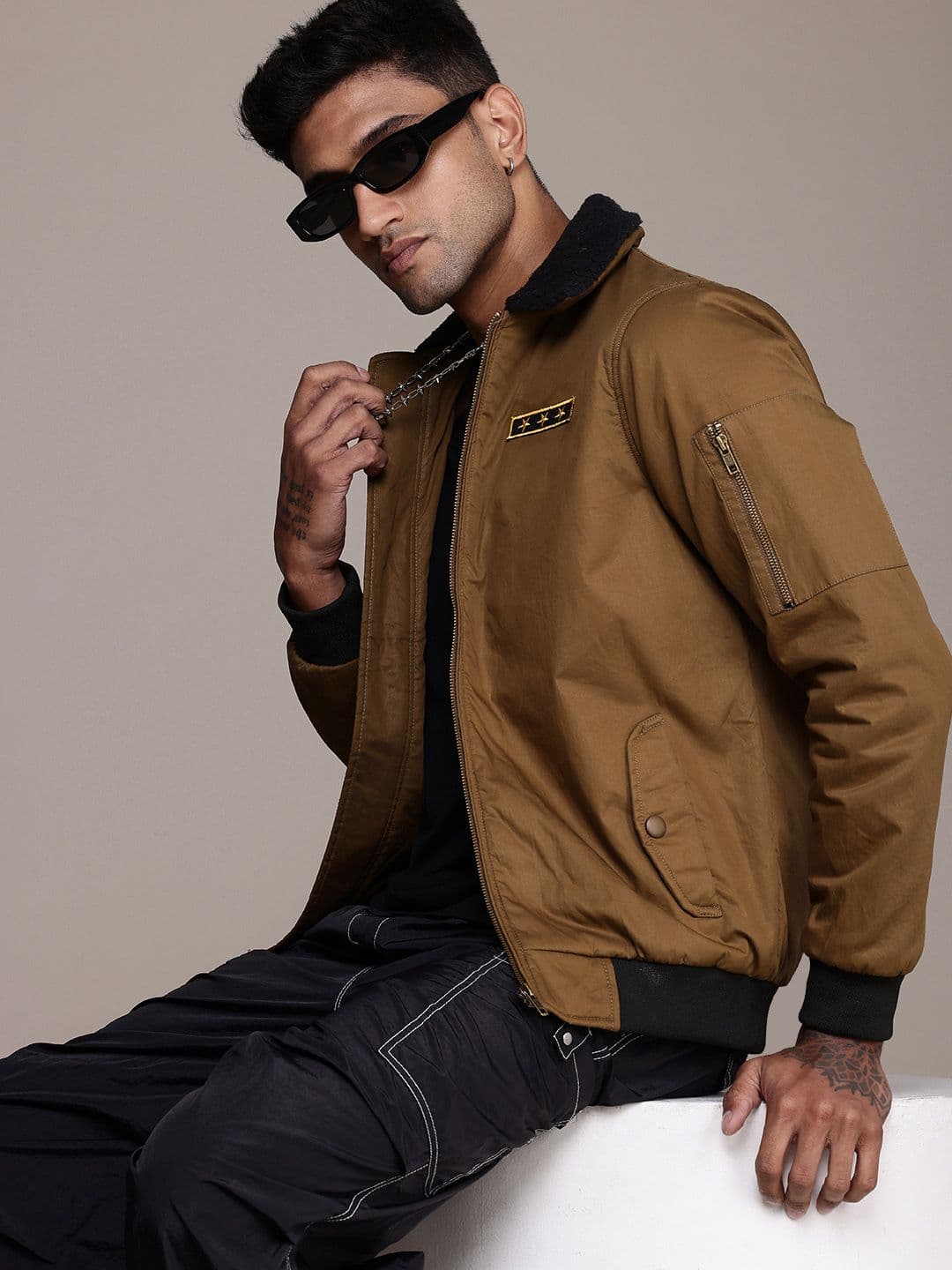 The Roadster Life Co. Pure Cotton Bomber Jacket - view 1