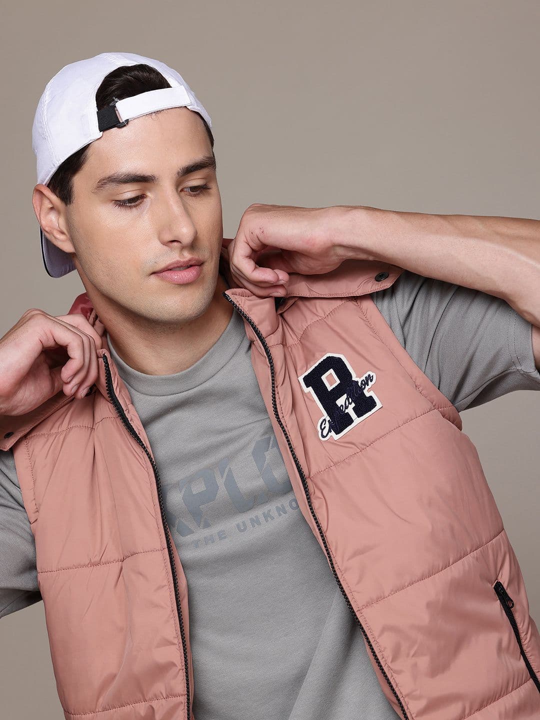 The Roadster Lifestyle Co. Padded Jacket with Detachable Hood - view 1