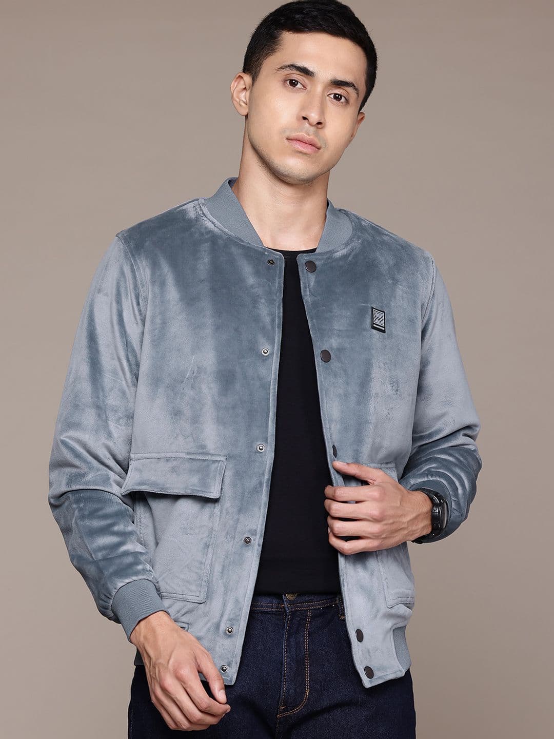 The Roadster Lifestyle Co. Velour Bomber Jacket - view 1