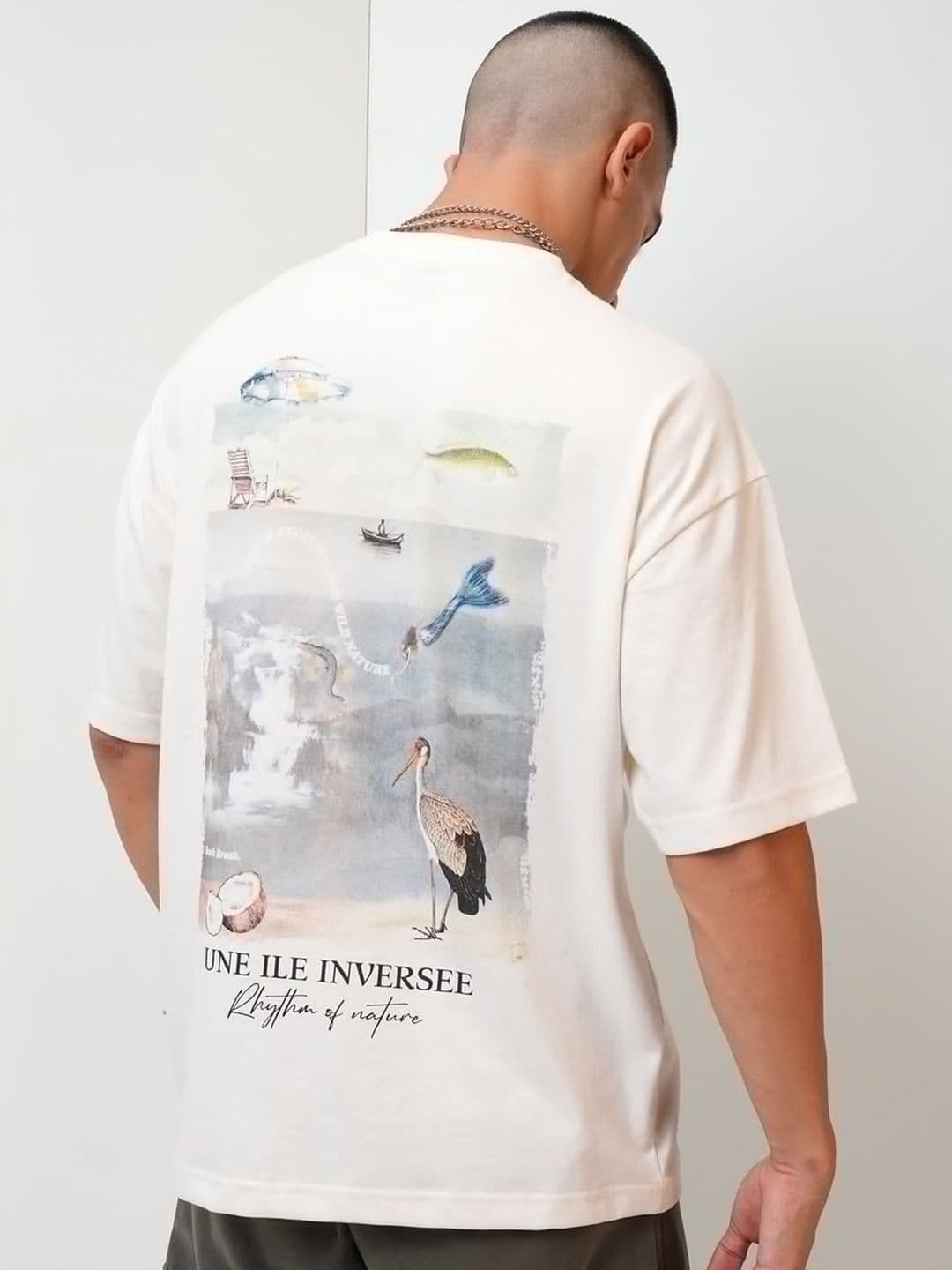 HIGHLANDER Printed Round Neck Oversized T-shirt - view 1
