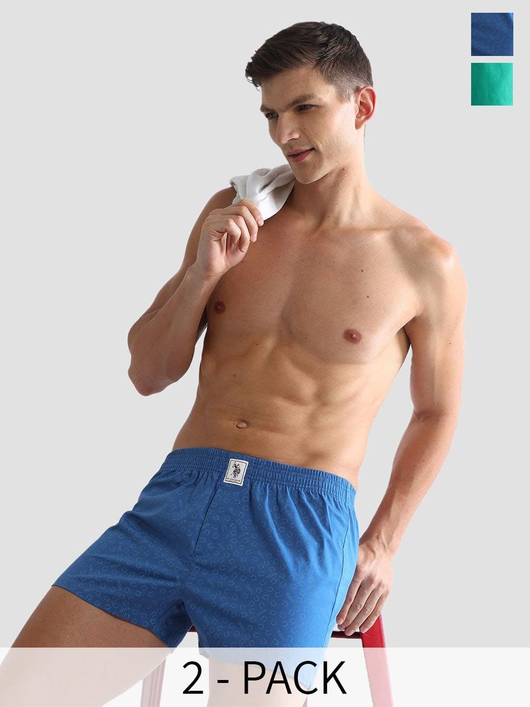 U.S. Polo Assn. Pack Of 2 Mid Rise Soft Cotton Boxers - view 1