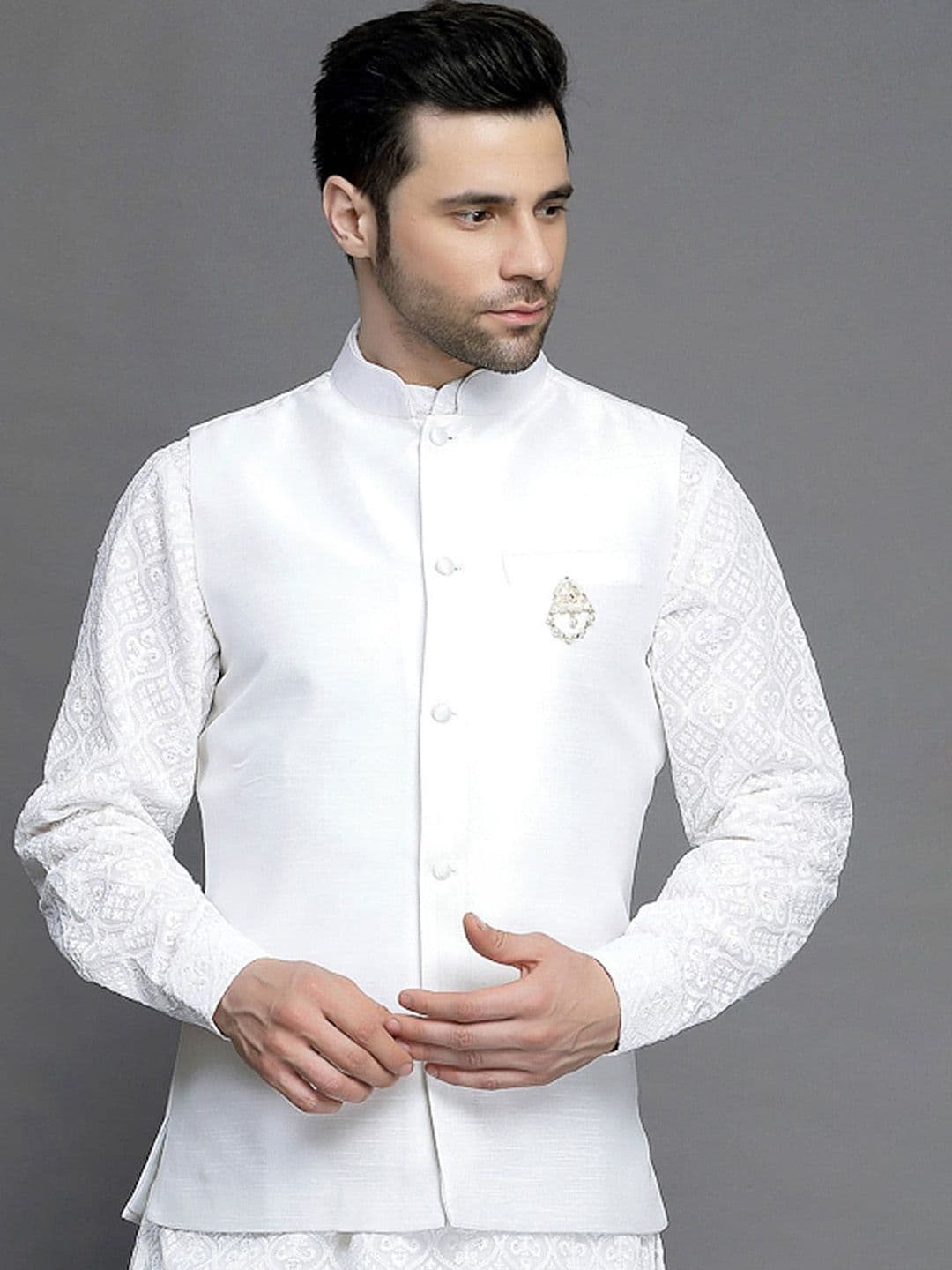 Utsav Fashion Woven Nehru Jackets - view 1