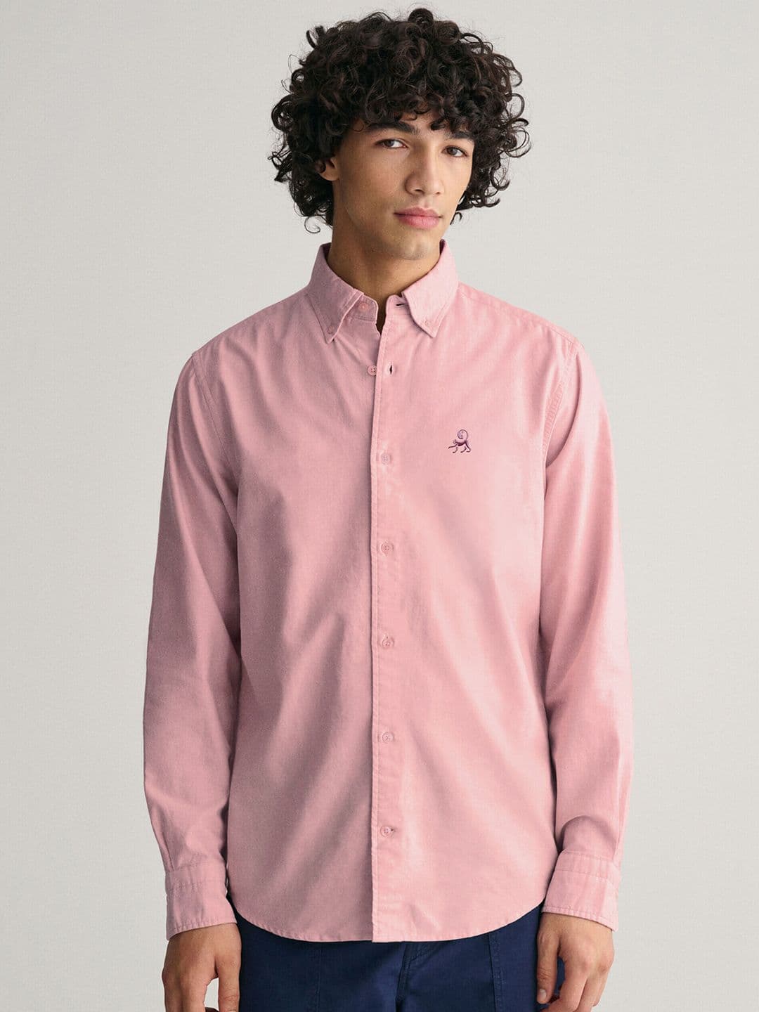 MISCHIEF MONKEY Classic Tailored Fit Button-Down Collar Casual Shirt - view 1