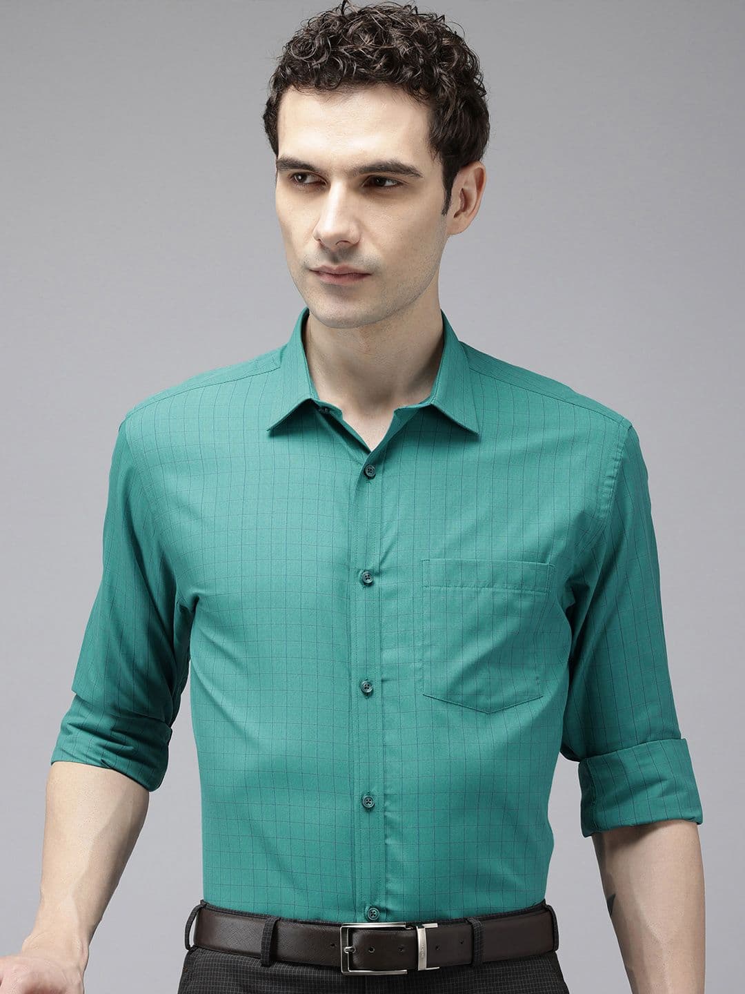 Park Avenue Slim Fit Checked Formal Shirt - view 1