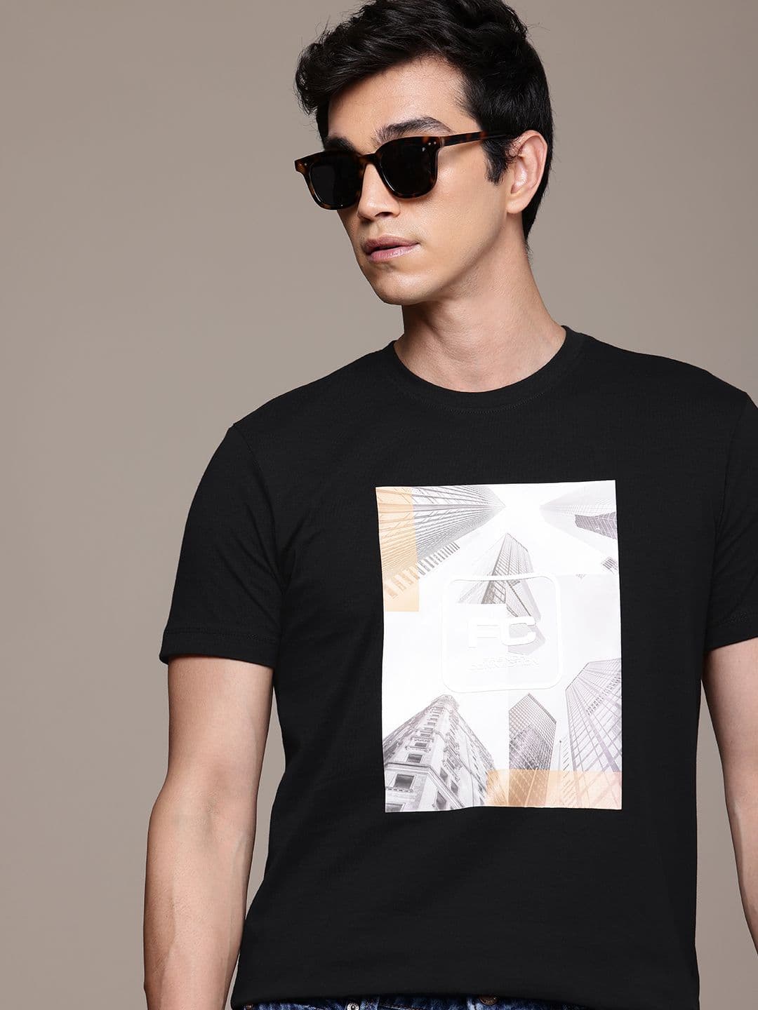 French Connection Printed Pure Cotton T-shirt - view 1