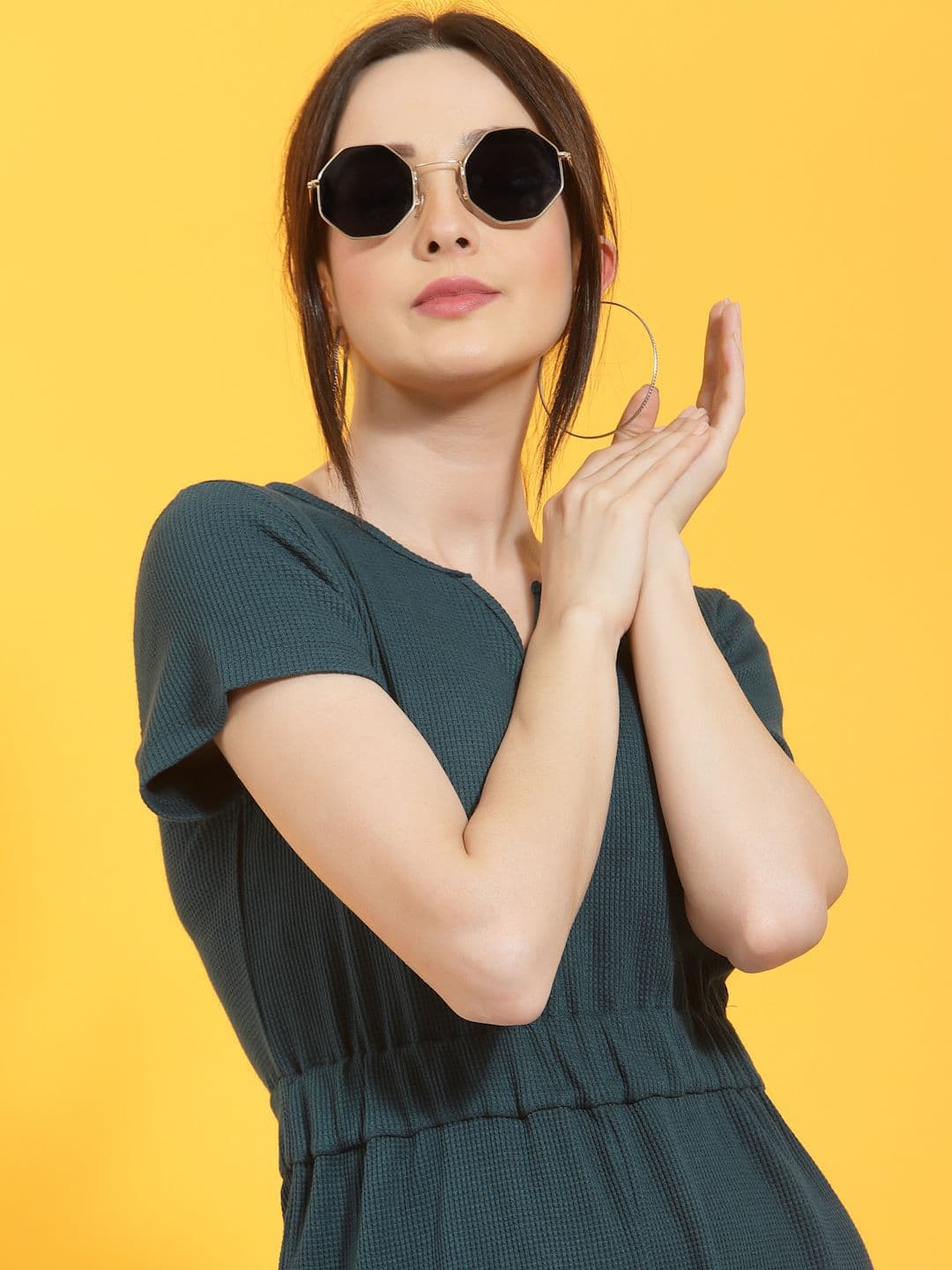 Rigo Cotton Waffle Knit Playsuit - view 1