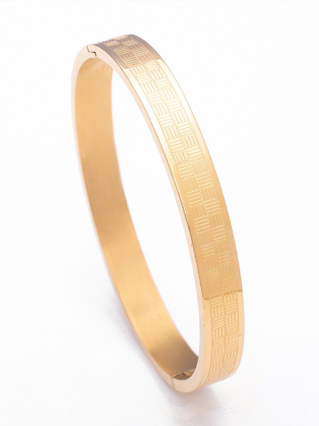 SWASHAA Men 18K Gold-Plated Kada Bracelet - view 1