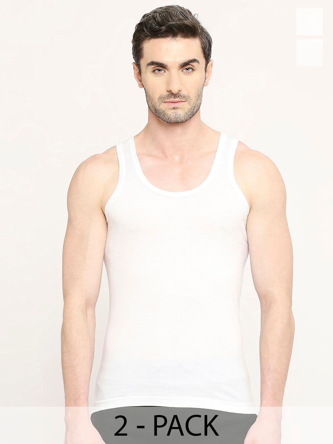 VIP Pack Of 2 flexible Pure Cotton Basic Innerwear Vests - view 1