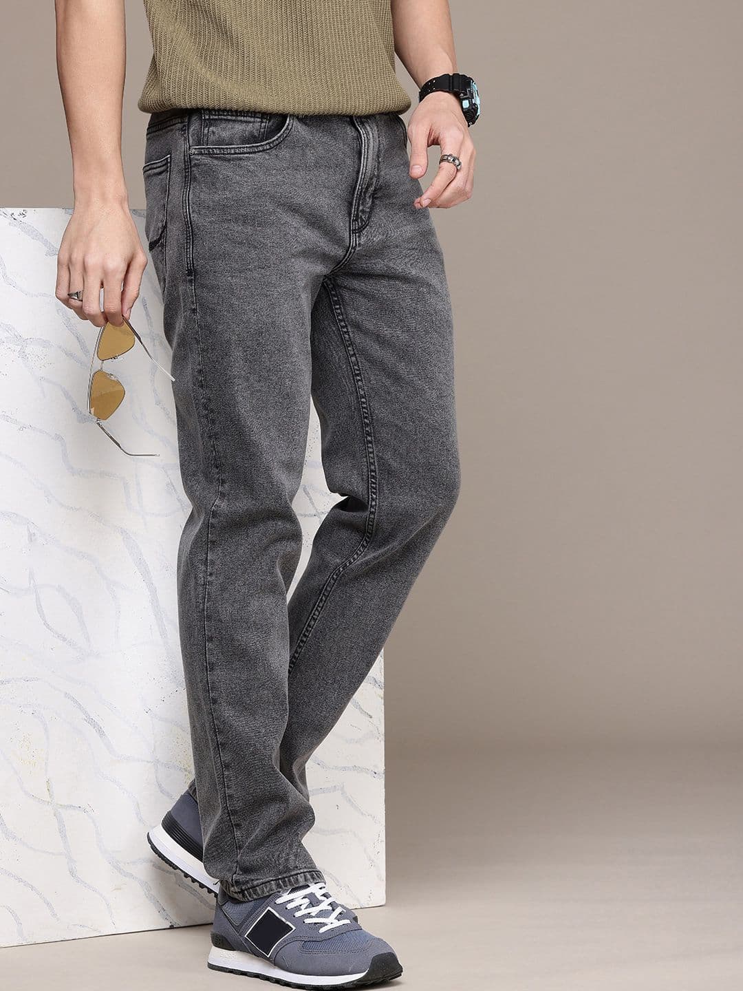The Roadster Life Co. Men Light Fade Stretchable Jeans - view 1