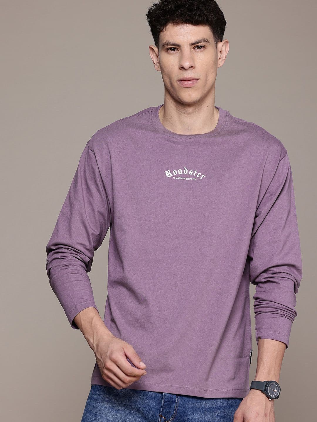The Roadster Lifestyle Co. Relaxed Fit Pure Cotton T-shirt - view 1