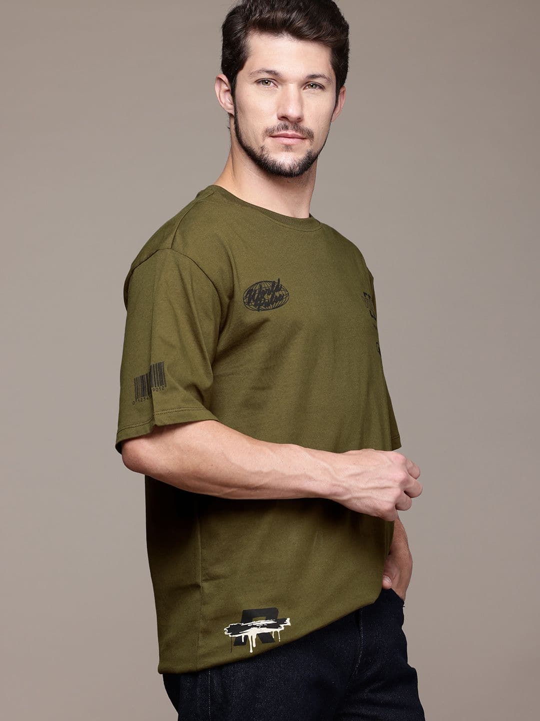 The Roadster Lifestyle Co. Men Typography Printed Relaxed Fit Pure Cotton T-shirt - view 1