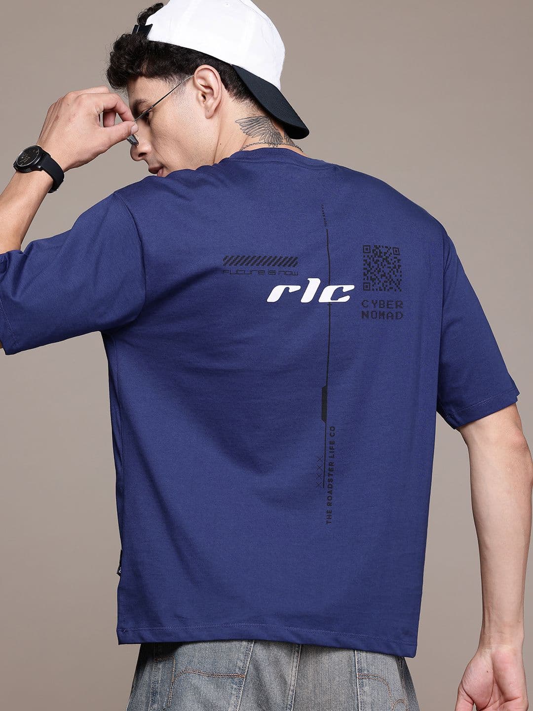 The Roadster Lifestyle Co. Typography Pure Cotton Relaxed Fit T-shirt - view 1