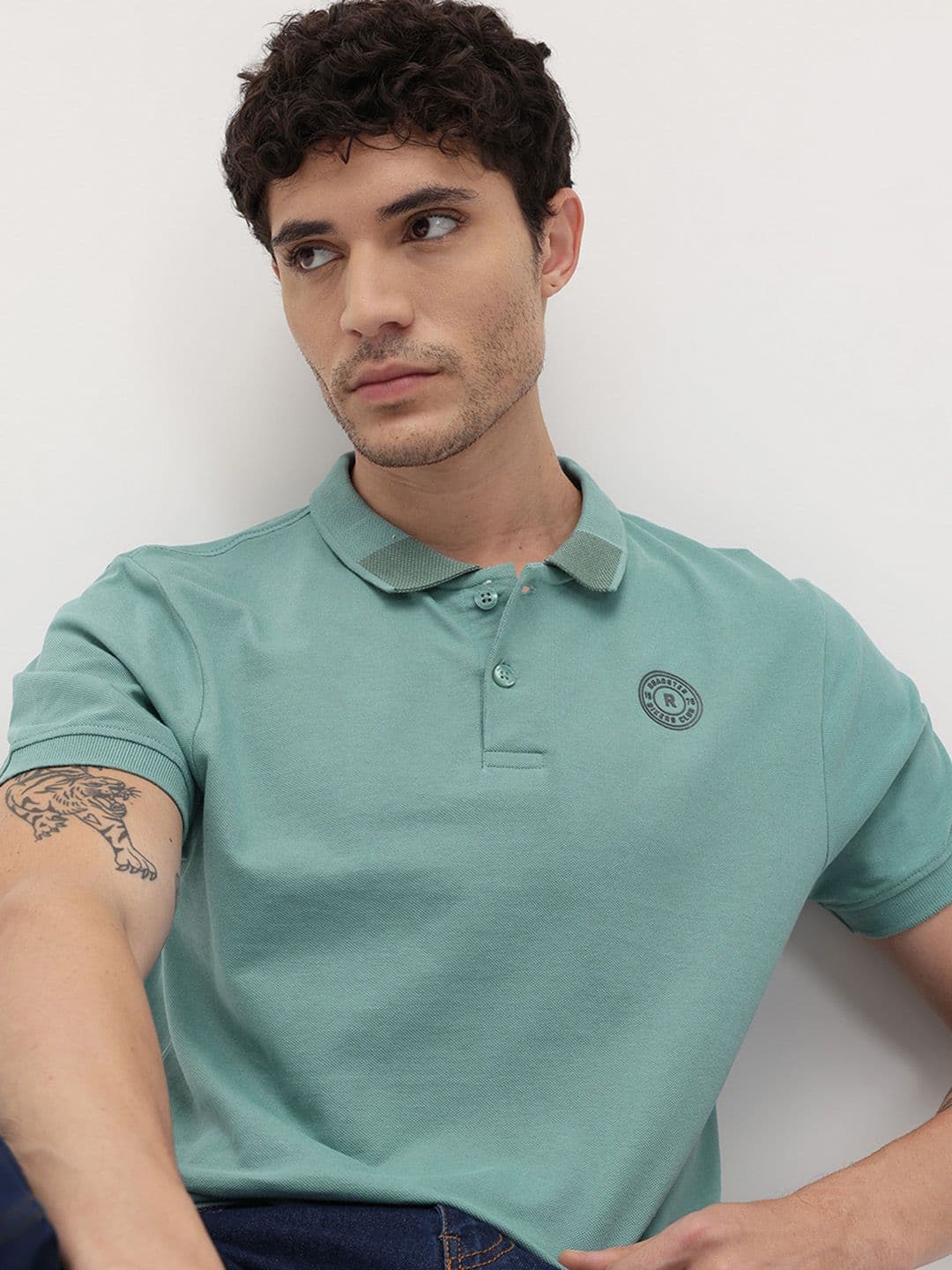 The Roadster Life Co. Polo Collar Pure Cotton T-shirt - view 1