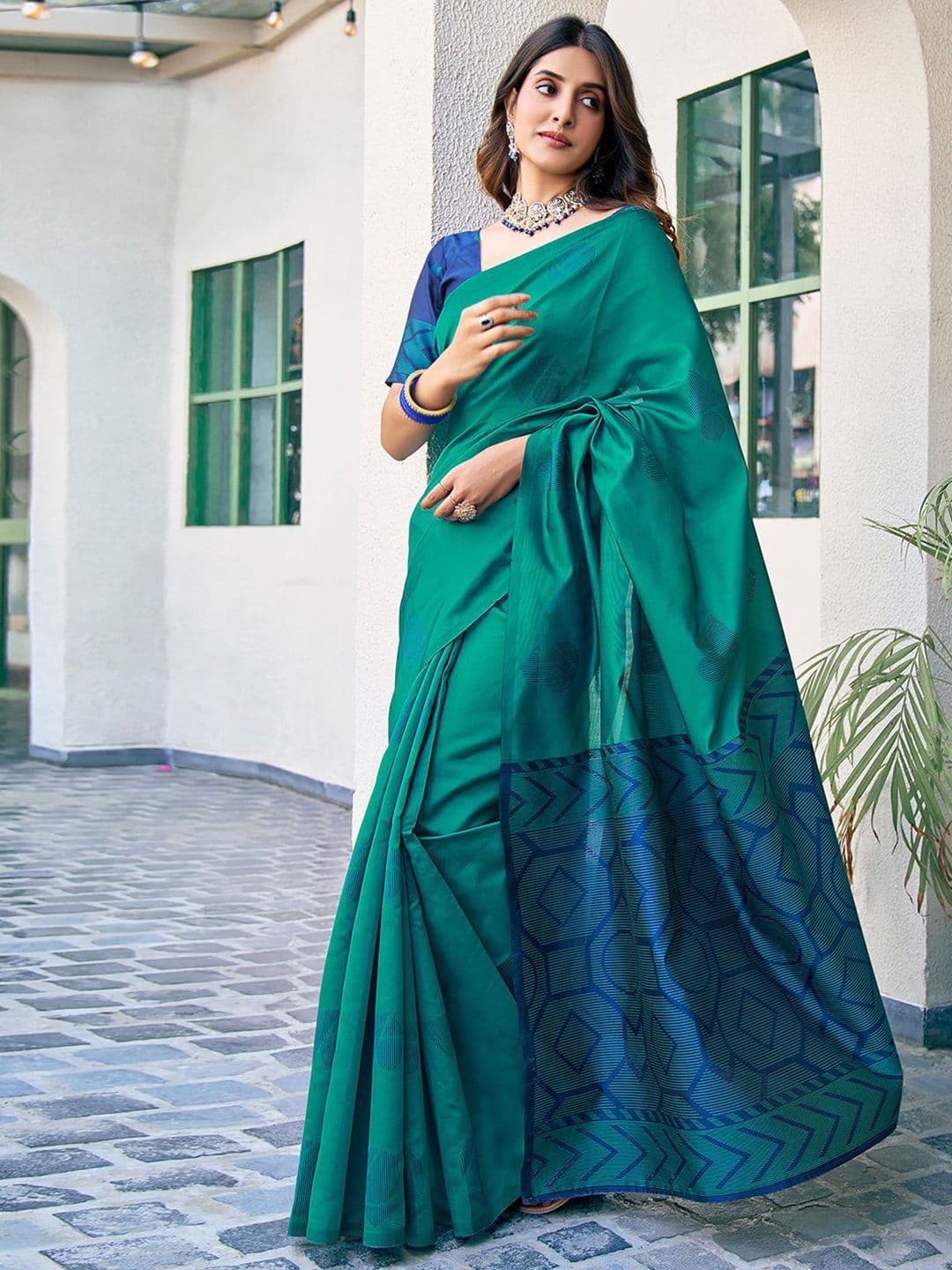 KALINI Woven Design Silk Blend Saree - view 1